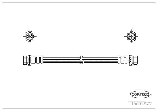 CORTECO Bremseslange 19032870 bagaksel for MAZDA