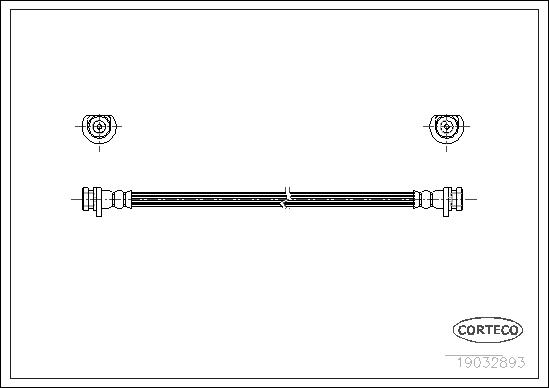 CORTECO Bremseslange 19032893 bagaksel for HONDA