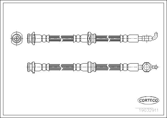 CORTECO Bremseslange 19032911 foraksel for ISUZU
