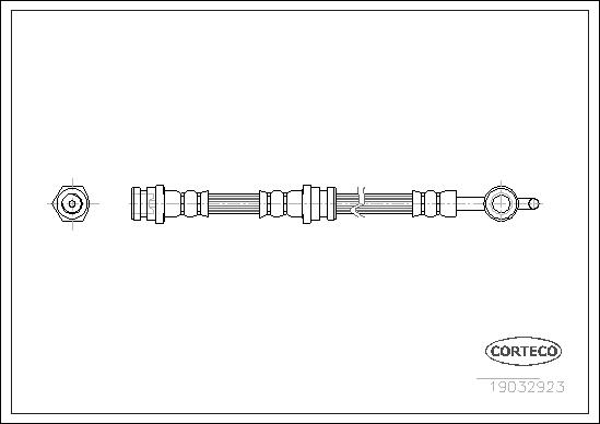 CORTECO Bremseslange 19032923 foraksel for MAZDA