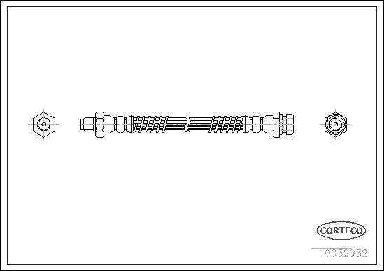 CORTECO Bremseslange 19032932 bagaksel for MITSUBISHI