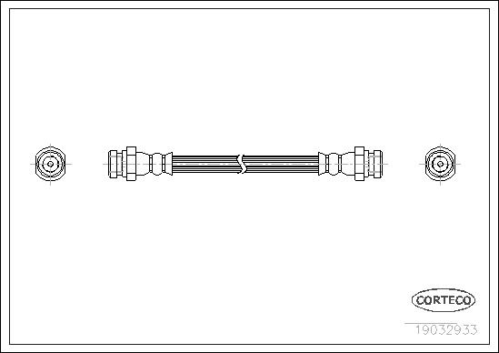 CORTECO Bremseslange 19032933 bagaksel for MITSUBISHI