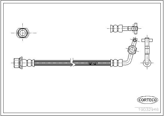 CORTECO Bremseslange 19032946 for TOYOTA