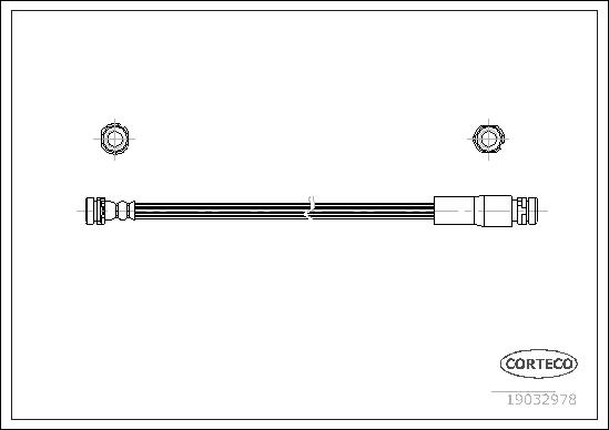 CORTECO Bremseslange 19032978 bagaksel for FORD MAZDA