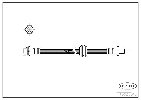 CORTECO Bremseslange 19033013 foraksel for KIA