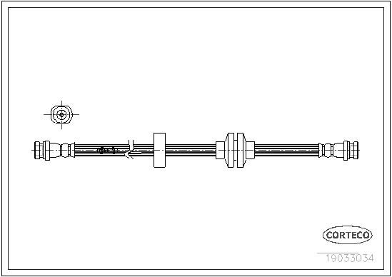 CORTECO Bremseslange 19033034 foraksel for RENAULT