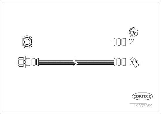 CORTECO Bremseslange 19033089 for TOYOTA