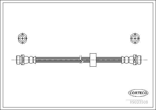CORTECO Bremseslange 19033508 bagaksel for MAZDA