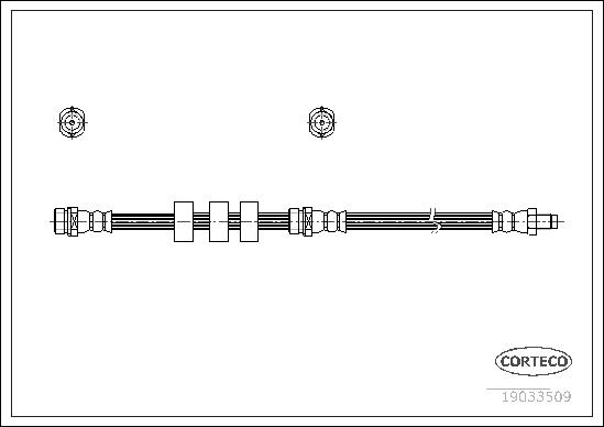 CORTECO Bremseslange 19033509 foraksel for MAZDA