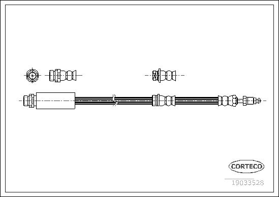CORTECO Bremseslange 19033528 foraksel for MAZDA