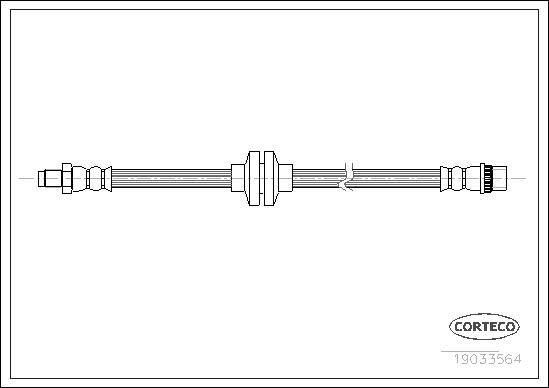 CORTECO Bremseslange 19033564 foraksel for RENAULT