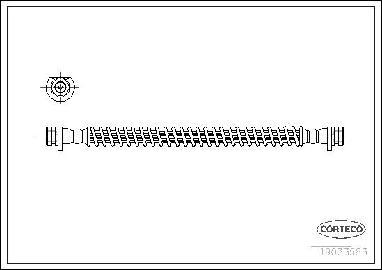 CORTECO Bremseslange 19033563 foraksel for LAND ROVER
