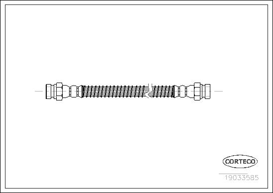 CORTECO Bremseslange 19033585 bagaksel for HYUNDAI