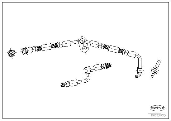 CORTECO Bremseslange 19033600 foraksel for MAZDA