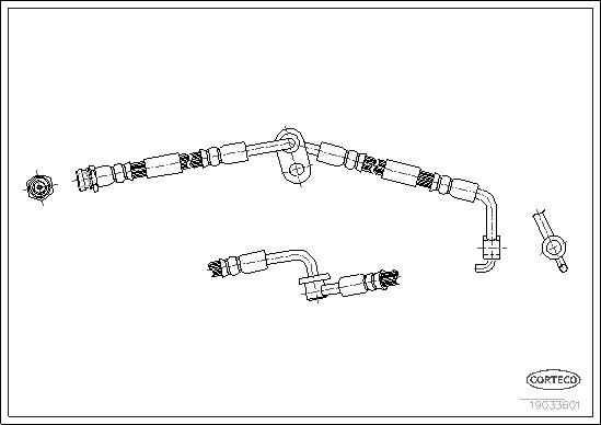 CORTECO Bremseslange 19033601 foraksel for MAZDA