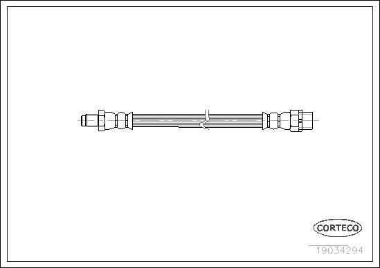 CORTECO Bremseslange 19034294 bagaksel for BMW