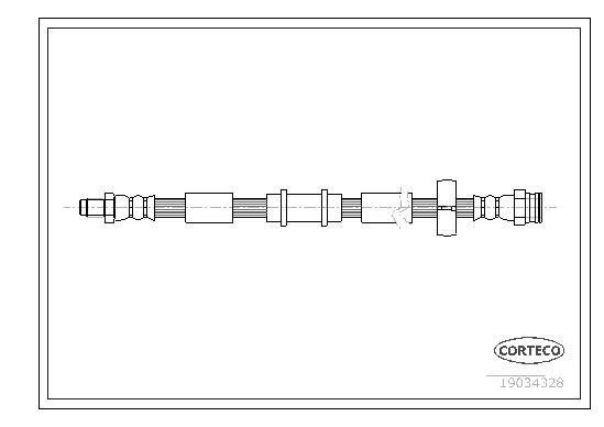 CORTECO Bremseslange 19034328 foraksel for FIAT