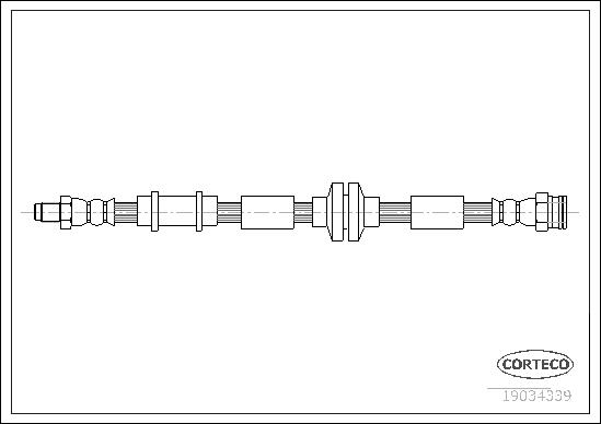 CORTECO Bremseslange 19034339 foraksel for FIAT ALFA ROMEO