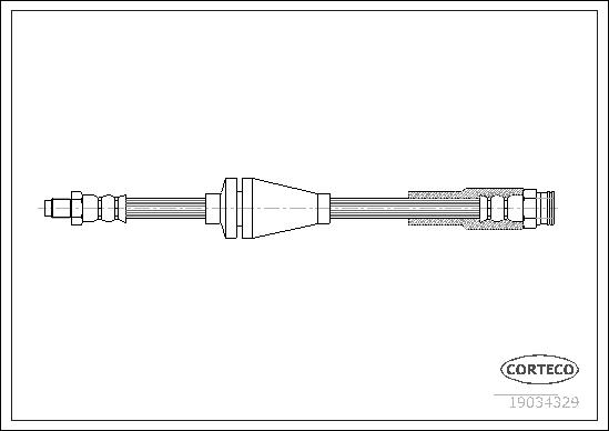 CORTECO Bremseslange 19034329 foraksel for FIAT