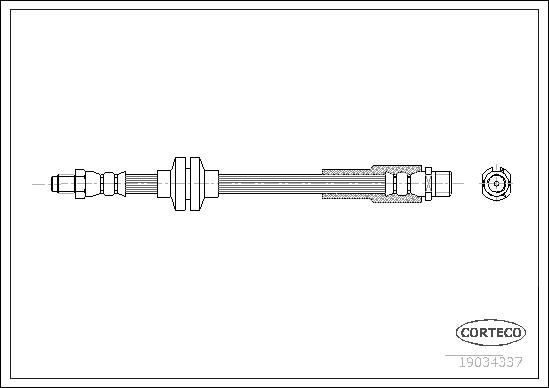 CORTECO Bremseslange 19034337 foraksel for FIAT