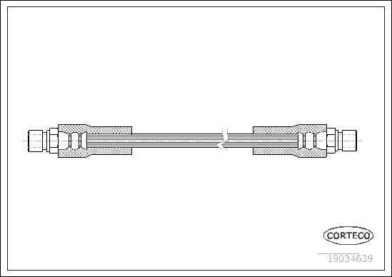 CORTECO Bremseslange 19034639 foraksel for MERCEDES-BENZ
