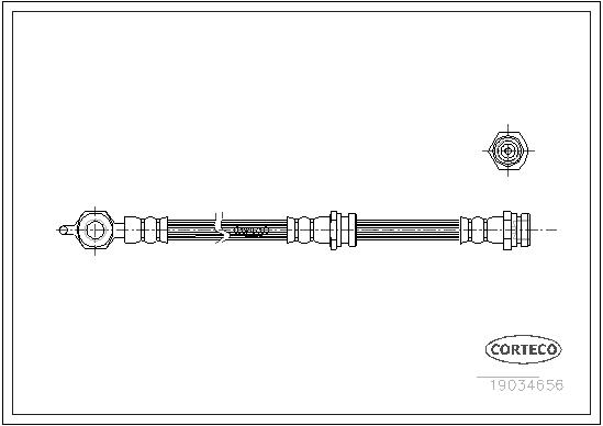 CORTECO Bremseslange 19034656 for MAZDA
