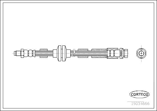 CORTECO Bremseslange 19034666 for FORD