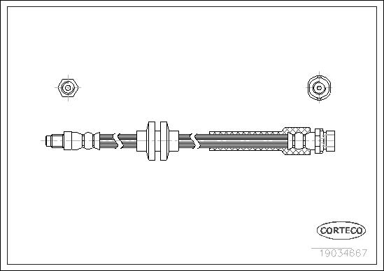 CORTECO Bremseslange 19034667 for FORD