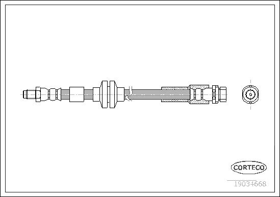 CORTECO Bremseslange 19034668 for FORD