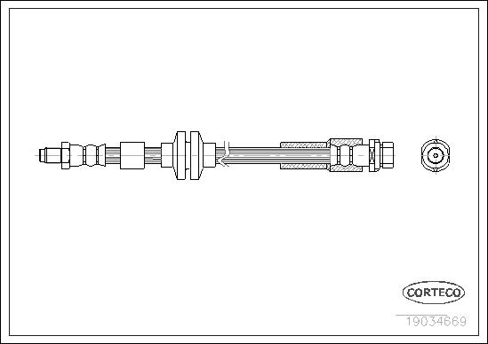 CORTECO Bremseslange 19034669 for FORD