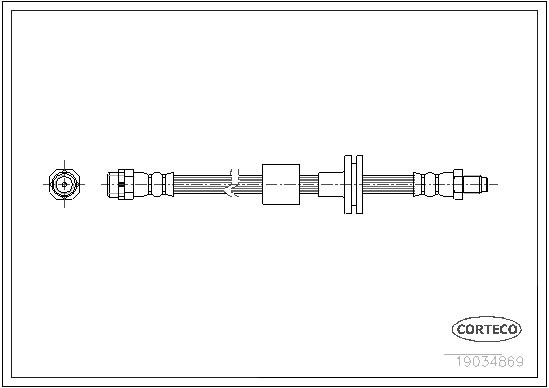CORTECO Bremseslange 19034869 foraksel for BMW