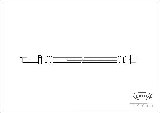 CORTECO Bremseslange 19035033 foraksel for VW MERCEDES-BENZ