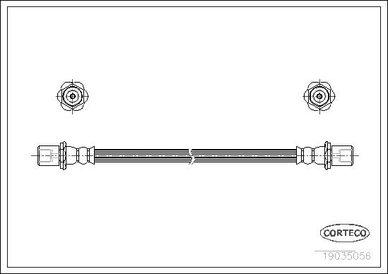 CORTECO Bremseslange 19035056 bagaksel for DAIHATSU