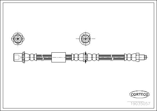 CORTECO Bremseslange 19035057 foran for DAIHATSU