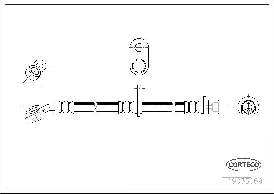CORTECO Bremseslange 19035069 for HONDA