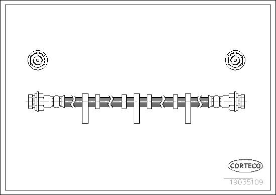 CORTECO Bremseslange 19035109 bagaksel for CHRYSLER