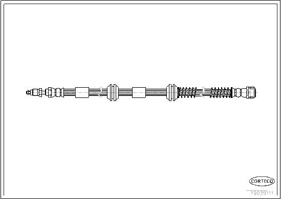 CORTECO Bremseslange 19035111 foraksel for VW