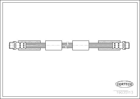 CORTECO Bremseslange 19035113 foraksel for VW