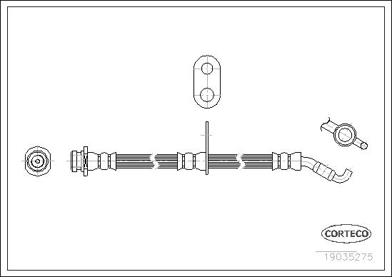 CORTECO Bremseslange 19035275 foraksel for FIAT SUZUKI
