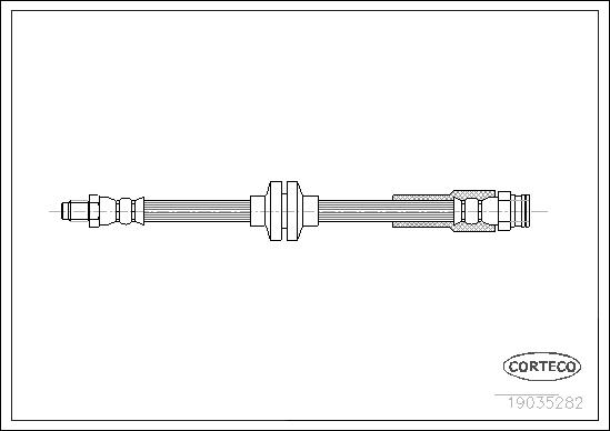 CORTECO Bremseslange 19035282 bagaksel for PEUGEOT