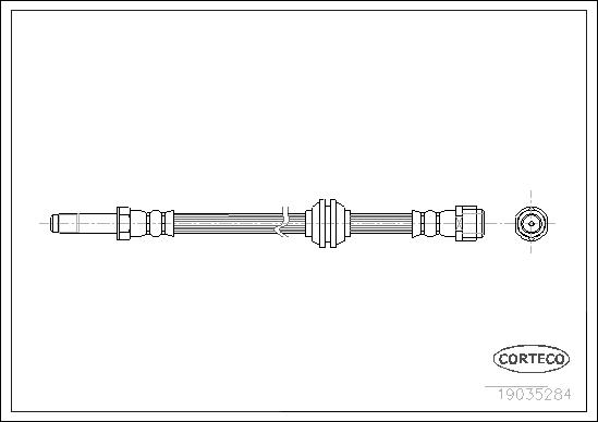 CORTECO Bremseslange 19035284 foraksel for MERCEDES-BENZ