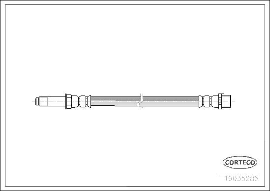 CORTECO Bremseslange 19035285 bag for MERCEDES-BENZ VW