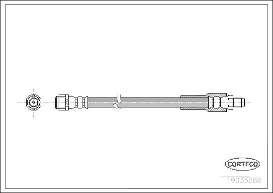 CORTECO Bremseslange 19035288 bagaksel for MERCEDES-BENZ