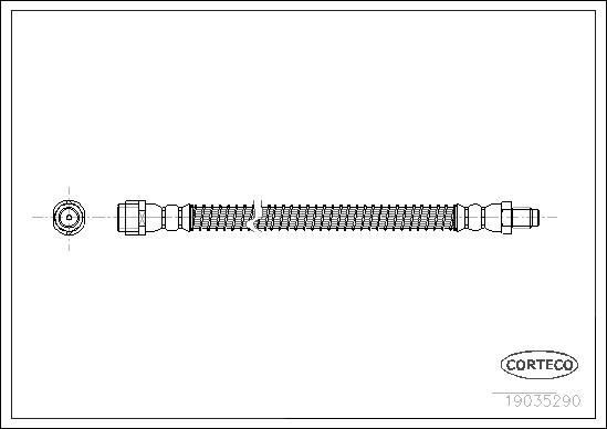 CORTECO Bremseslange 19035290 højre foraksel for MERCEDES-BENZ
