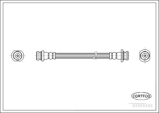 CORTECO Bremseslange 19035301 bagaksel for OPEL GENERAL MOTORS SUZUKI