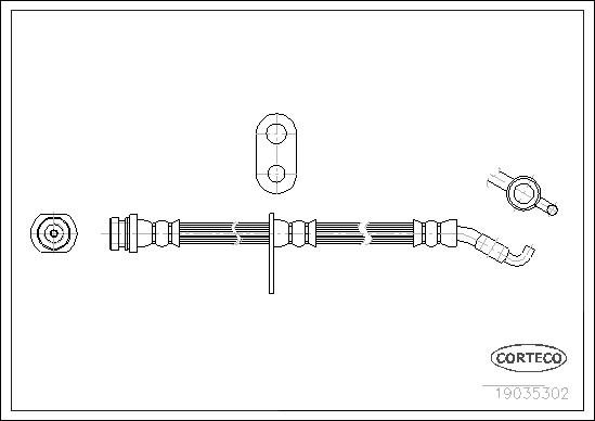 CORTECO Bremseslange 19035302 foraksel for SUZUKI
