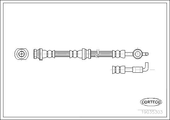 CORTECO Bremseslange 19035303 foraksel for OPEL