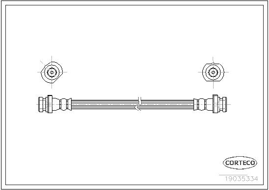 CORTECO Bremseslange 19035334 Bagaksel højre for NISSAN