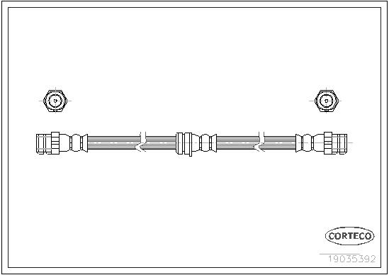 CORTECO Bremseslange 19035392 foraksel for VW