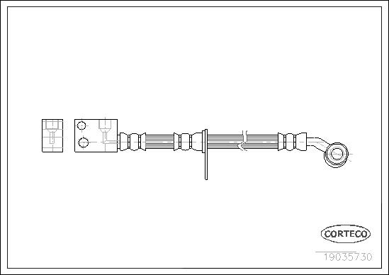 CORTECO Bremseslange 19035730 foraksel for HONDA